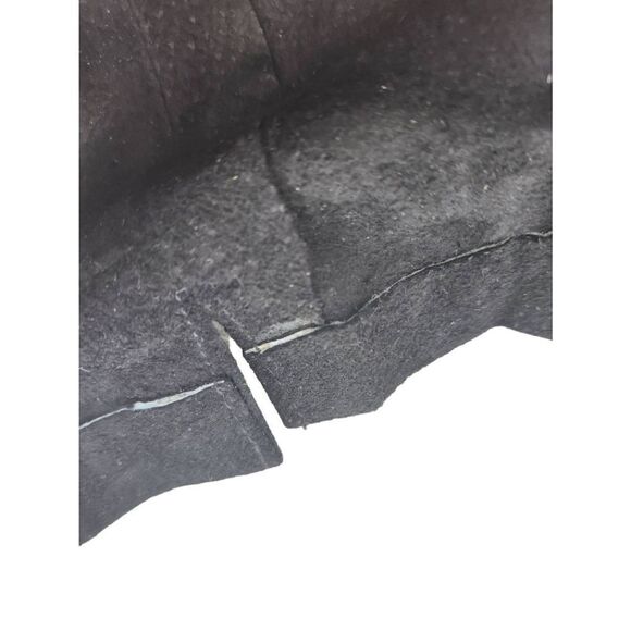 Black Suede Vintage Mini Skirt Leather 80s 90s Slit - Picture 2 of 6